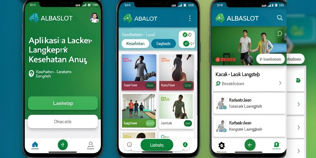 Tampilan antarmuka ALBASLOT yang menarik dan fungsional saat melacak langkah.
