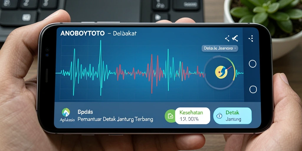 Antarmuka ANOBOYTOTO menampilkan grafik detak jantung yang jelas dan informatif.