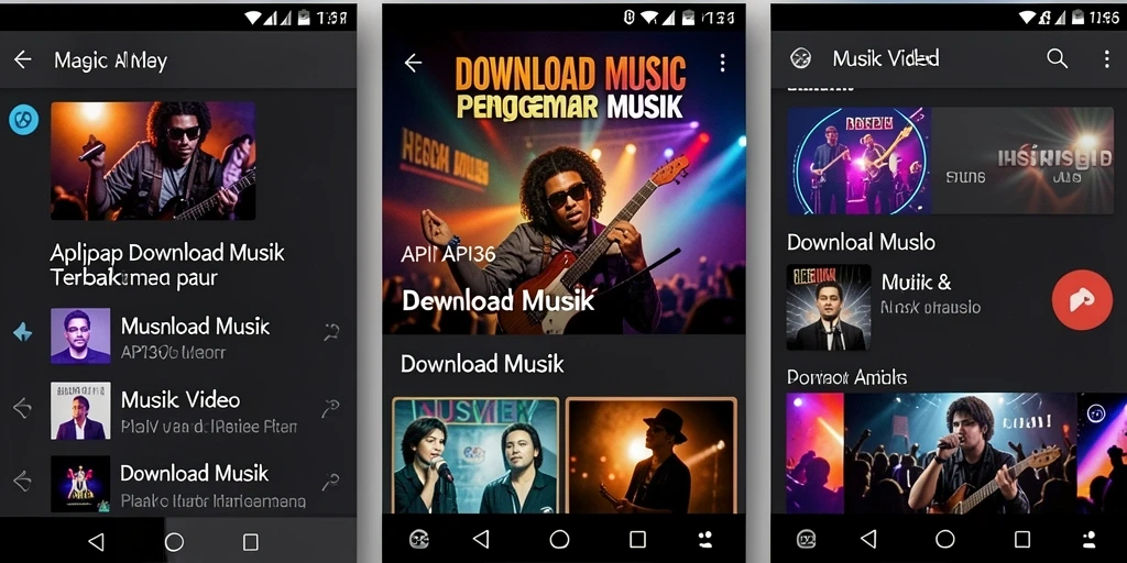 Tampilan antarmuka API36 yang memudahkan pengguna dalam Download Musik.