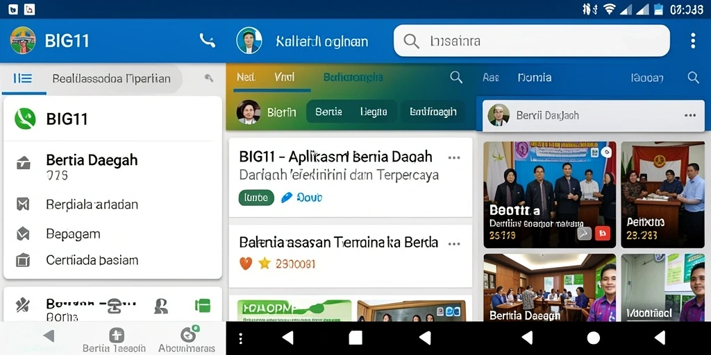 Tampilan antarmuka aplikasi BIG11 yang intuitif dan informatif.