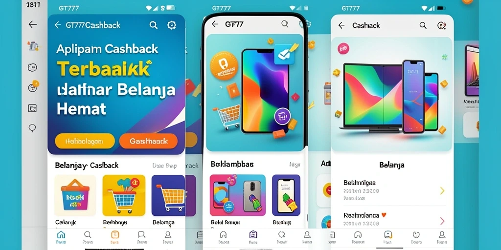 Antarmuka utama GT777 memperlihatkan fungsi Cashback dengan jelas.