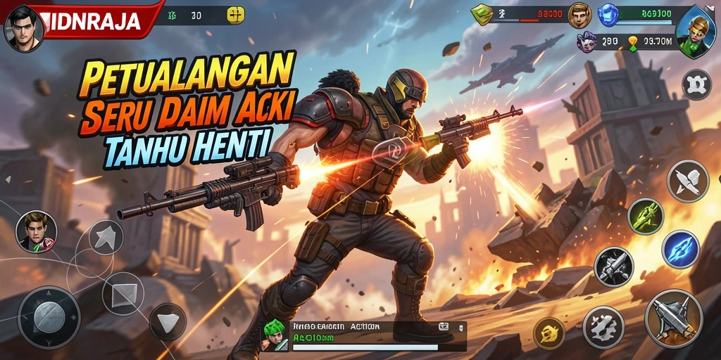 Antarmuka menarik dan fitur gameplay action yang seru.