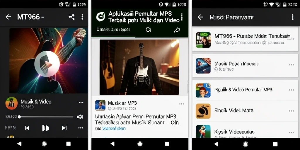 Tampilan antarmuka MT966 yang menarik dan fungsional untuk Pemutar MP3.