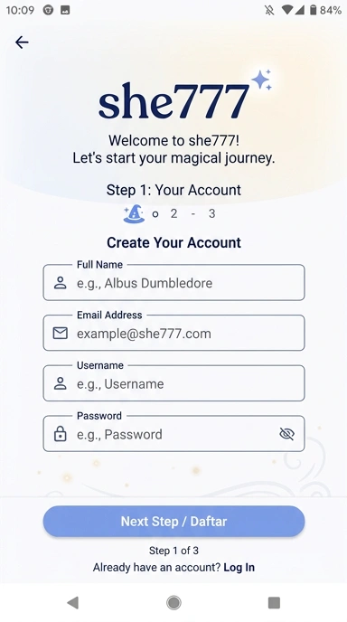 Panduan Buat Akun Baru di she777 untuk Android